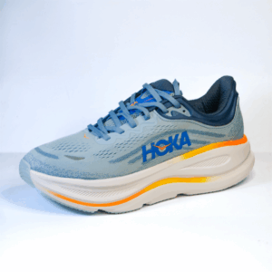 Hoka Bondi 9 con amortiguación EVA y diseño Meta-Rocker para comodidad diaria y entrenamiento